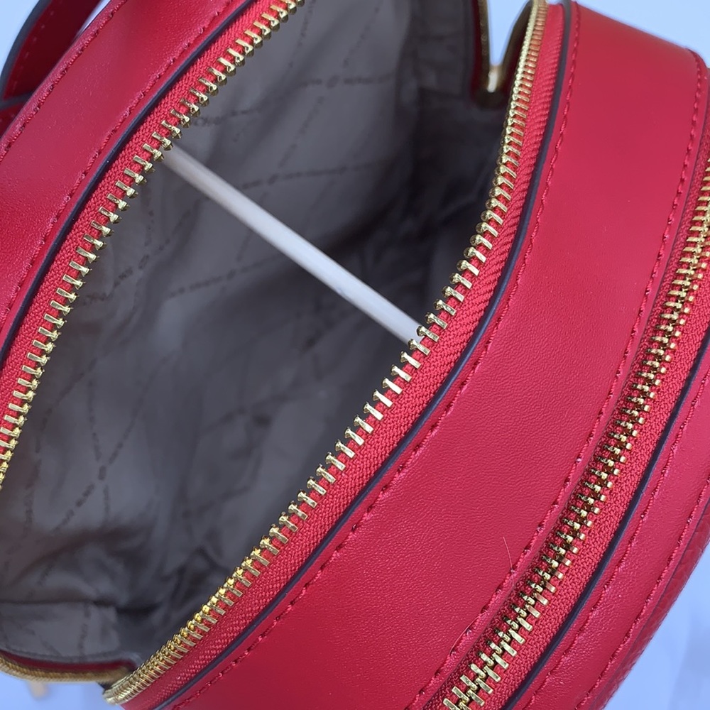 MICHAEL KORS JAYCEE MEDIUM ZIP POCKET BACKPACK COLOR: Bright Red NWT - Picture 14 of 16